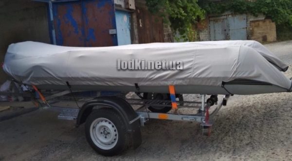 Тент транспортировочный для надувной лодки ПВХ серый